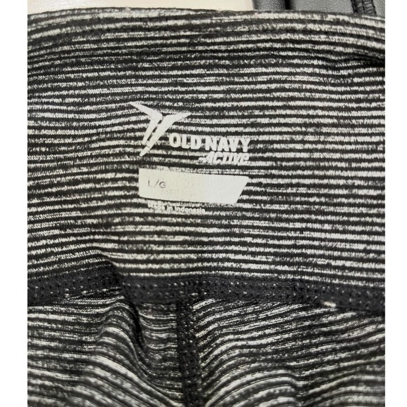 Old Navy Active Leggings Striped Athletic Workout Gym Pants L‎ - Picture 3 of 4